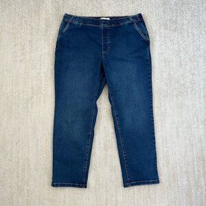 Croft & Barrow Pull On Blue Jeans Pants XXL SHORT